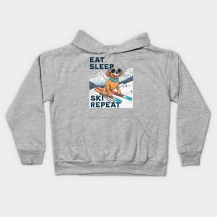 Eat Sleep Ski Repeat Kids Hoodie